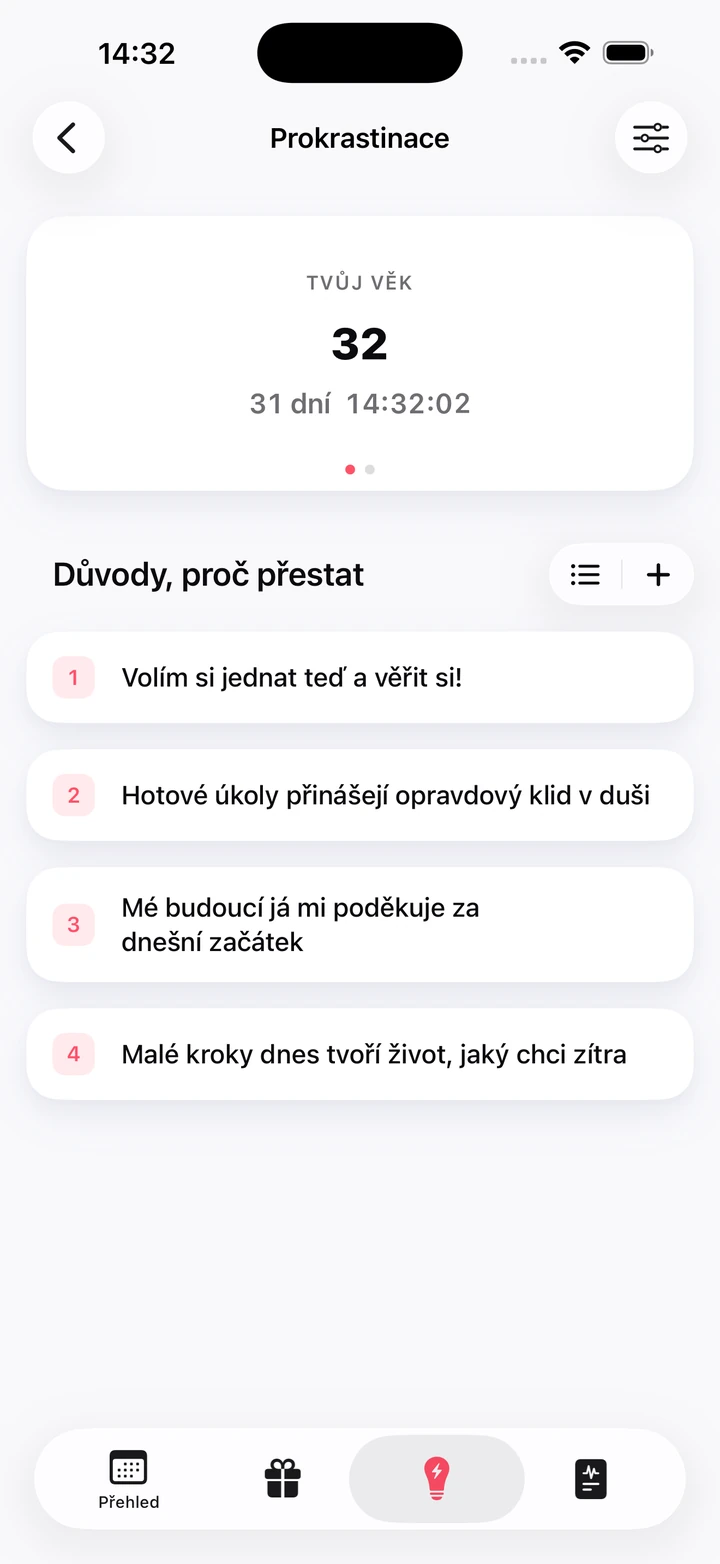 Osobní důvody, proč přestat s prokrastinací, pod počítadlem vašeho věku
